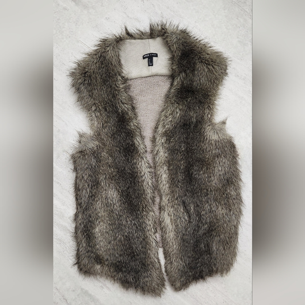 MNG By Mango Faux Fur vest